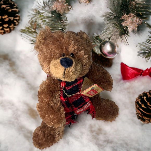 Boyds “Brody” Coca Cola Coke Plush Teddy Bear Realistic Stuffed Animal Toy NEW - Picture 2 of 12